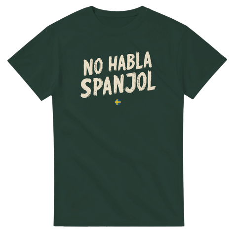 Kulturellt skämt-tryck för utlandsresan med svensk symbol – t-shirt med text