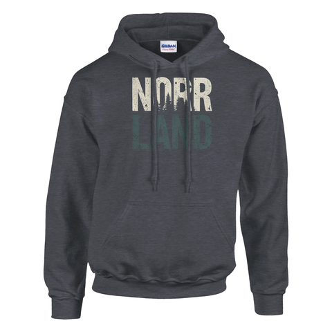 Norrland design hoodie skogsmotiv retro look
