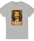 T-shirt med censurerad illustration och text Tabu