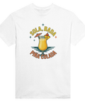 Vintage-inspirerat tryck med texten Sola Bada Piña Colada – grafisk t-shirt