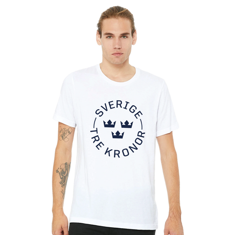 Sverige Tre Kronor-motiv på t-shirt för supporter