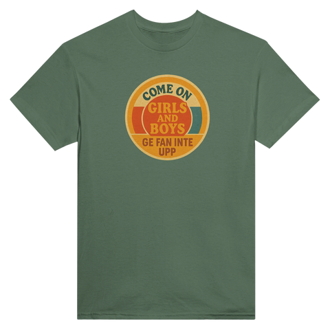 Come on girls and boys" textmotiv t-shirt herr