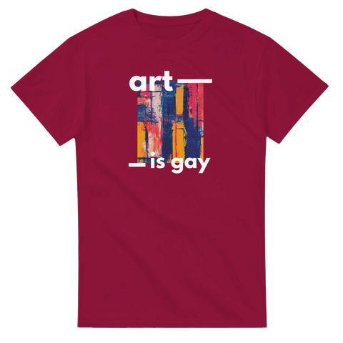 T-shirt Art Is Gay med abstrakt konsttryck