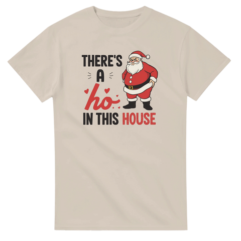 Retro illustration av jultomte och humoristiskt citat – julig t-shirt