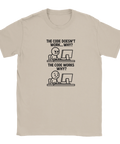 Beige t-shirt med minimalistisk serie om programmeringens mysterier
