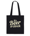 Tygkasse med lekfullt retrotryck och texten It's Beer o'clock