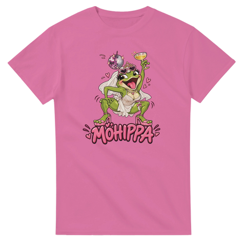 T-shirt med texten Möhippa och en festande groda i brudslöja