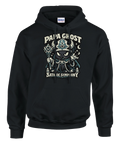 Svart hoodie med Papa Ghost-motiv och texten Satanic Symphony