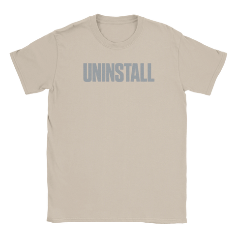 Beige t-shirt med en självironisk textillustration för MOBA-spelare
