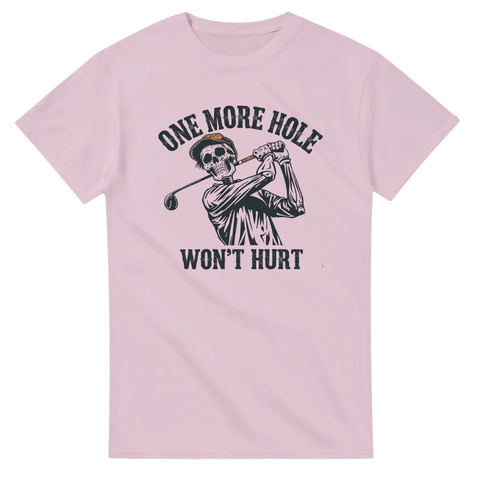 Mörk humor för golfbanan med skelettmotiv – rolig t-shirt med tryck