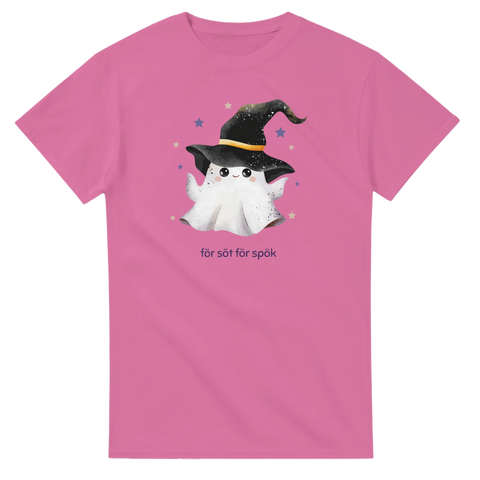 Sött spöke med texten för söt för spök – rosa t-shirt