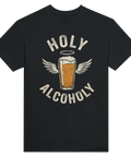 Grafiskt öltryck med vingar och gloria – humoristisk t-shirt