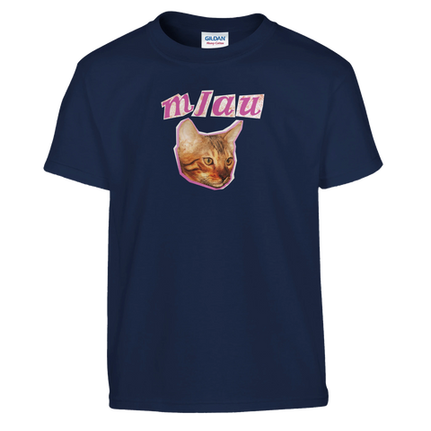 T-shirt Barn - Mjau – t-shirt med unikt designtryck