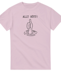 Grafisk illustration av en hand som gör tumme upp – ljusrosa t-shirt