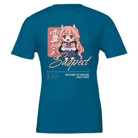 Suspect" textmotiv på svart premium t-shirt herr