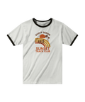 Unisex Ringer Sunset Track i illustration, rödtonad färgskala, varierande linjetjocklek, mjuka gradienter