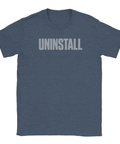 Mörkblå t-shirt med grafiskt texttryck som anspelar på gamingkultur