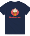 Grafiskt motiv av en klassisk mjukglass i somrig retrostil