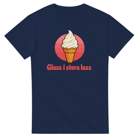 Grafiskt motiv av en klassisk mjukglass i somrig retrostil