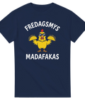 Grafiskt tryck med en cool kyckling och tacosskal – humoristisk t-shirt