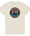 Beige t-shirt med grafiskt Stockholm East Coast motiv i varma färger