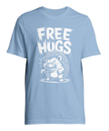 Ljusblå t-shirt med en kaxig igelkott i högkontrast-illustration
