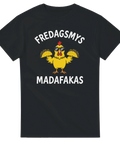 Kaxig illustration av en kyckling med solglasögon och tacos – rolig t-shirt