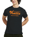 Man bär t-shirt med humoristiskt budskap om Mallorca