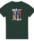 Statement t-shirt med text Art Is Gay