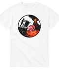 Politisk satir med Socialdemokraternas ros i Mount Doom – vit grafisk t-shirt