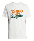 Retroinspirerad t-shirt med grafiskt Zingo-motiv och lekfull textdesign