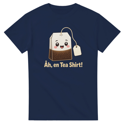 Retroinspirerad illustration av en leende tepåse – t-shirt med citat
