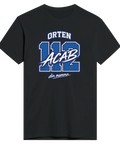 Orten 112 ACAB din mamma tryck i blått och vitt på svart premium t-shirt.