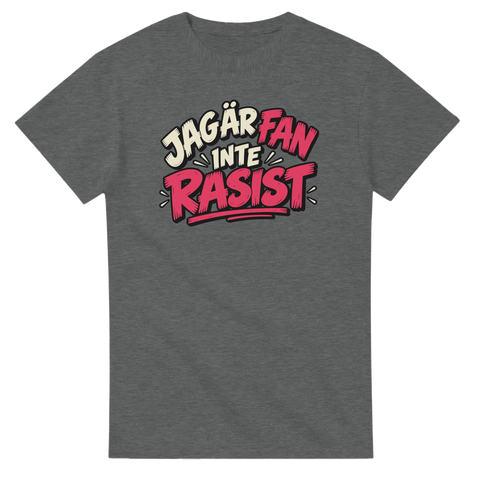 Grafisk illustration med ironiskt budskap – gråmelerad t-shirt med attityd
