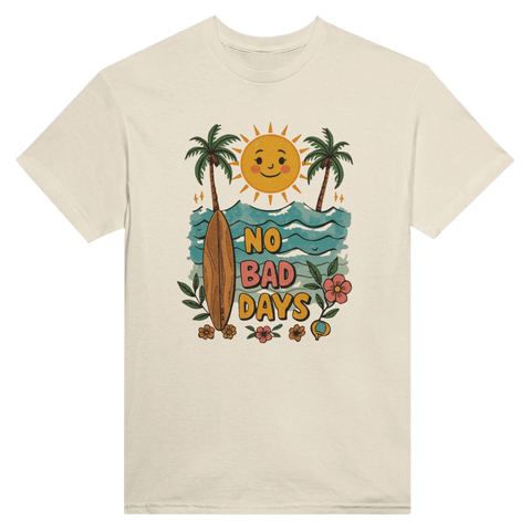 Grafiskt tryck med tropiska palmer och blommor – retro t-shirt