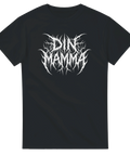 Oläslig death metal-logga med texten Din Mamma – grafiskt t-shirt tryck