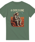 Elon Musk rymdmotiv med ordvitsen 4-Ever Elone – rolig t-shirt