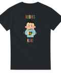 Arg karaktär som löser kub på svart t-shirt – Rubiks Kuk! tryck