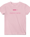Ljusrosa baby t-shirt med minimalistisk och rolig textgrafik