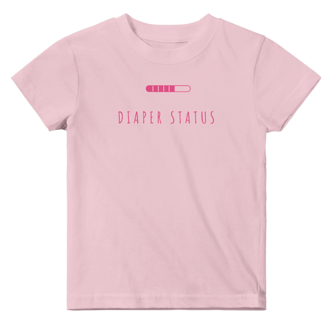 Ljusrosa baby t-shirt med minimalistisk och rolig textgrafik