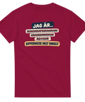 T-shirt med överstrukna yrkestitlar och texten Siffernisse helt enkelt