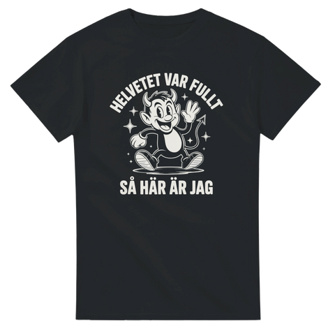 Retro djävul med citat i vintage cartoon-stil – grafisk t-shirt