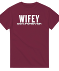 Wifey" textdesign vit t-shirt dam