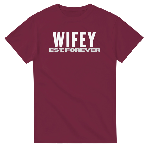 Wifey" textdesign vit t-shirt dam