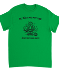 Satirisk teckning av en trött anställd och en kaffekanna – t-shirt för kontoret