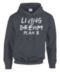 Favorit Mörkgrå melerad hoodie med statement-design för en ärlig livsstil