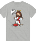 Humoristiskt Jesus-motiv med texten You Mad Bro – grafisk t-shirt