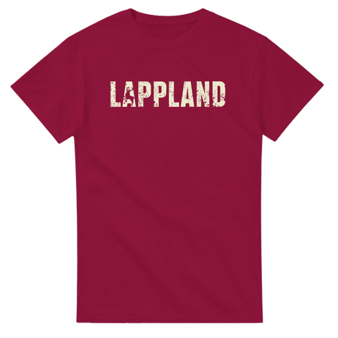 Klassiskt Lappland-motiv med sliten textur och djursilhuett – tidlös design