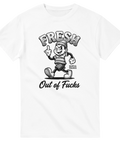 Retro cartoon-karaktär som visar fingret – kaxigt motiv på vit t-shirt