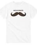 Klassiskt brunt mustasch-motiv med texten Movember – grafisk t-shirt